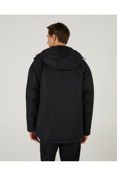 SKECHERS M Outerwear Coated Jacket Erkek SİYAH Mont S242045-001