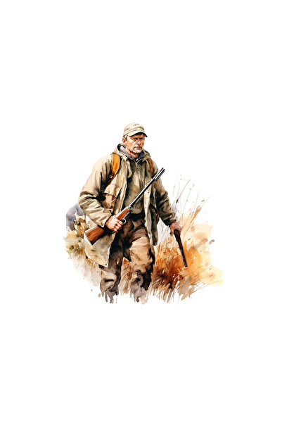 INOVATIX Set de 8 piese, autocolant Hunter cu armă, INOVATIX®. 6 cm