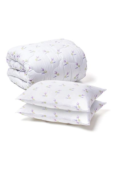 Home Still LAVENDER PILLOW SET 200/200 + 2 LAVENDER QUILTED PILLOWS 50/70