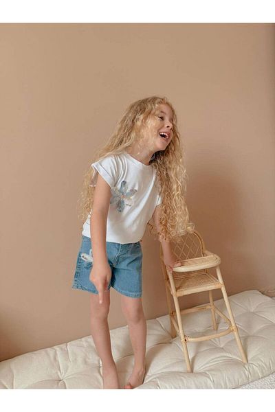 Jolly Kids Girl's Denim Jean Shorts Badili Suit
