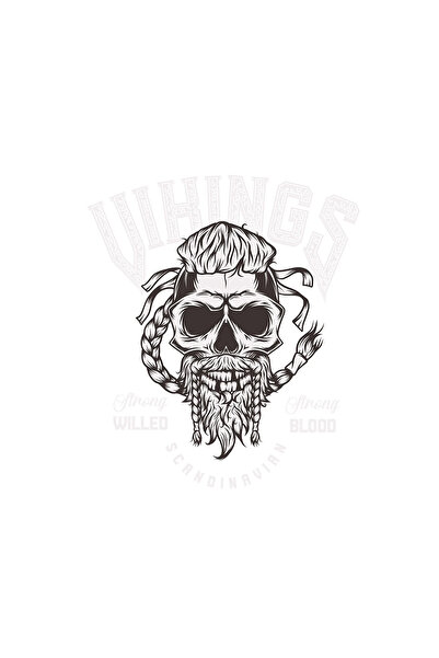 INOVATIX Set de 8 piese, autocolant vikingi cu voință puternică, sânge putern...