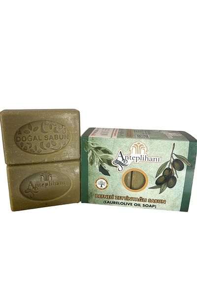 ANTEPLİHANI Olive Oil Laurel Soap, Pure Laurel, Natural Hand Made Natural Soap, Soap (4 Pcs 600 Gr)