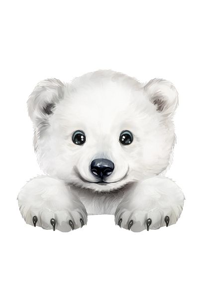 INOVATIX Set of 8 pieces, Romantic Polar Bear Sticker, INOVATIX®. 6 cm