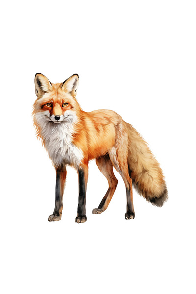 INOVATIX Set de 8 bucăți, autocolant Vulpe Aurie, INOVATIX®. 6 cm