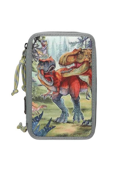 Top Model Pencil case with 3 zippers equipped TopModel Dino Bite