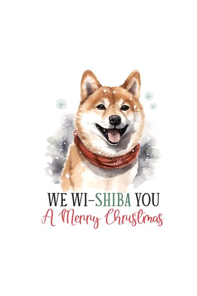 INOVATIX Σετ 8 τεμαχίων, Αυτοκόλλητο We wi Shiba you A Merry Christmas, INOVA...