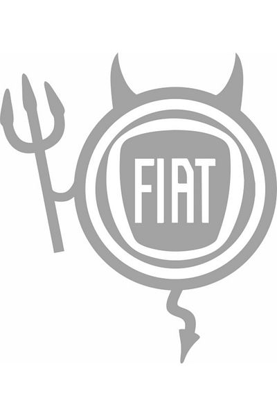 Image Sticker auto, IMAGE, Dracusor FIAT, argintiu, 19 x 21 cm