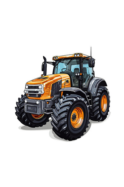 INOVATIX Set de 8 bucăți, autocolant tractor Golden Sickle, INOVATIX®. 6 cm