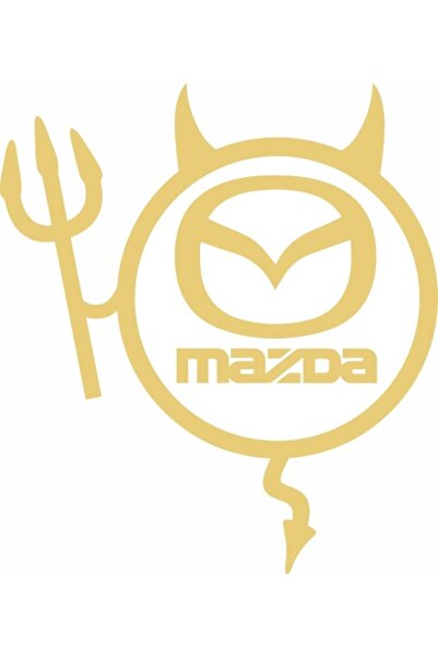 Image Sticker auto, IMAGE, Dracusor MAZDA, auriu, 19 x 21 cm