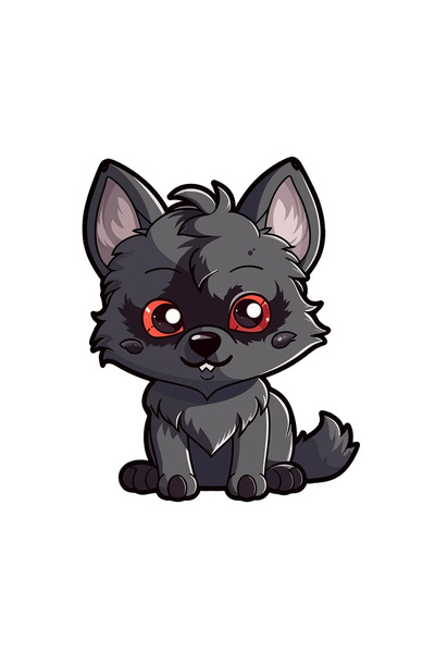 INOVATIX Set de 8 piese, autocolant Vulpita Chyou, INOVATIX®. 6 cm