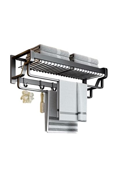 Rovitech Κρεμάστρα για πετσέτες μπάνιου, αλουμίνιο, 37x22x13 cm