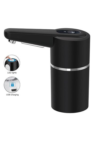 SyaMAG Electric Water Pump, Universal Model, 4W, 1200mAh Battery, Black