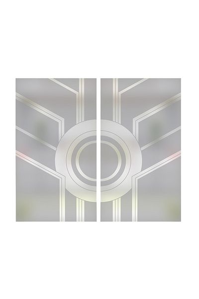 media Self-adhesive decorative window film 2 symmetrical geometric shapes, 1 m x 2.1 m