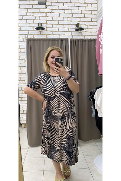 TUBA TOPTAŞ Plus Size Viscose Dress
