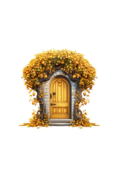 INOVATIX Set de 8 piese, autocolant Ușă magică din copacul galben, INOVATIX®....