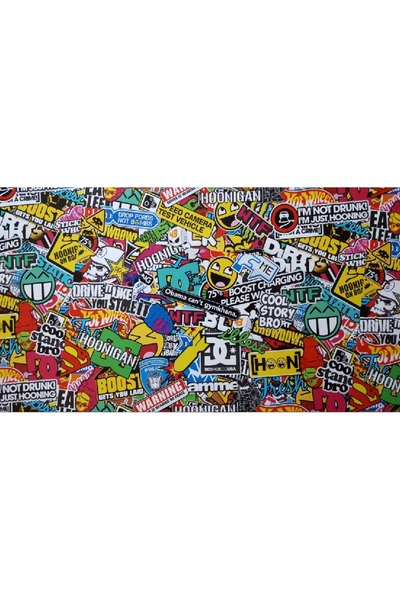 media Autocolant sticker Boom color imprimat, 2 m x 1.37 m
