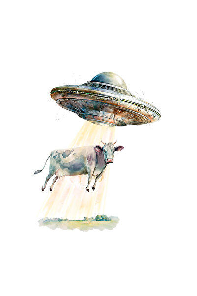 INOVATIX Set de 8 piese, autocolant Vacă răpită de extratereștri, INOVATIX®. ...