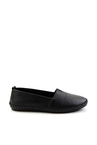 Bambi Black Leather Women's Casual Shoes K01331076203