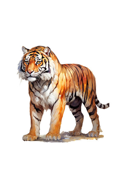 INOVATIX Set of 8, Sticker Bored Tiger, INOVATIX®. 6 cm