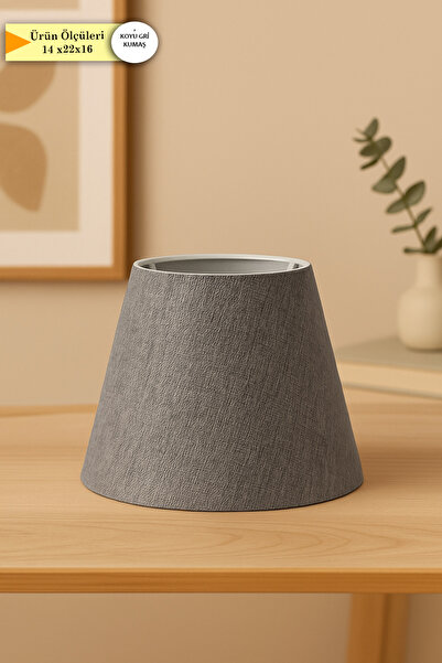 Eslight Koyu Gri Abajur Başlığı 22 cm T24