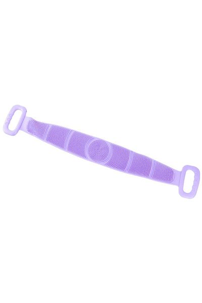 Quasar & Co. Bath body brush, Quasar & Co.®, silicone, 80 x 11 cm, shower sponge, lilac