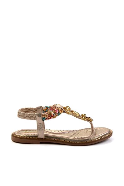 Bambi Altın Kadın Sandalet K05823120487