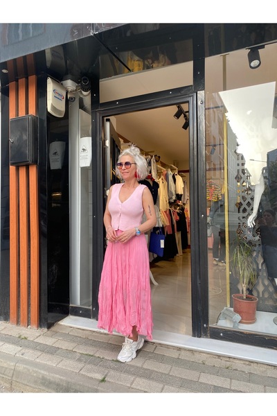 özlem adaşoğlu boutique ASİMETRİK MİDİ ETEK