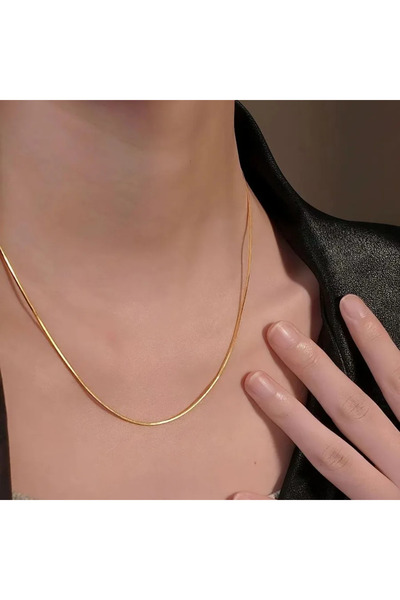HOUSEKİ Steel Snake Chain Necklace