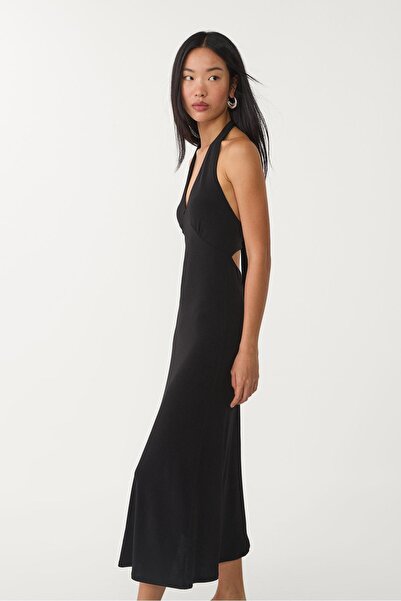 Stradivarius Midi dress with knot in back