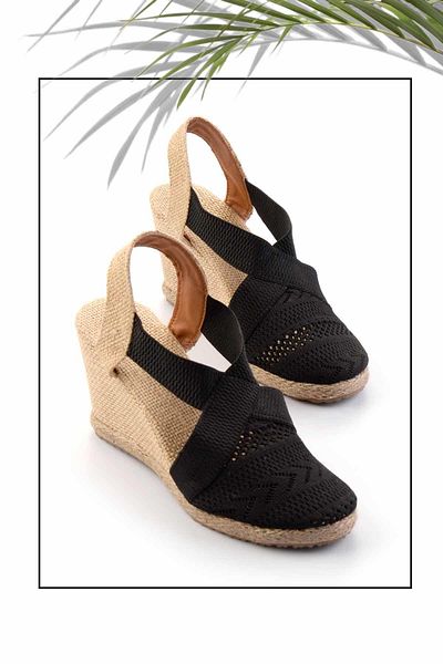 Bambi Black Women's Espadrille K01874055782