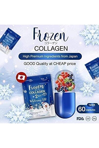 Frozen Kairvi Frozen Collagen 2-in-1 Whitening X10 – Glutathione & Collagen Capsules with Vitamin C, Zinc