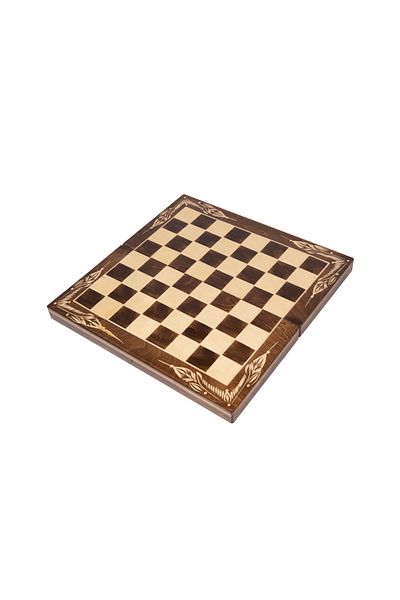 OEM Chess and backgammon game, wood, brown, 5.5x39x39 cm