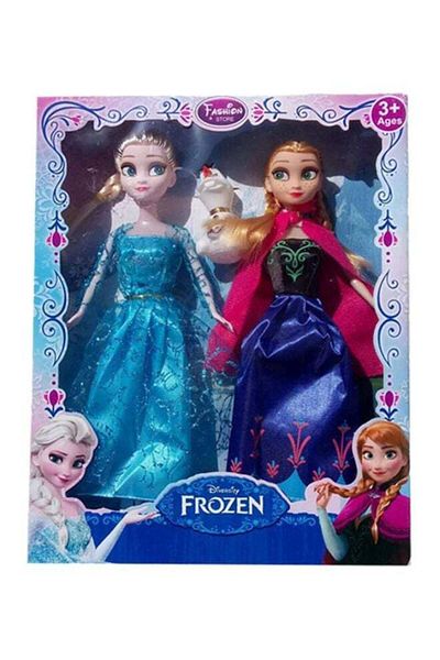 Disney Frozen Princess Elsa and Anna Doll Original Design Multicolor for Girls 12.9x10.5x2.1 cm