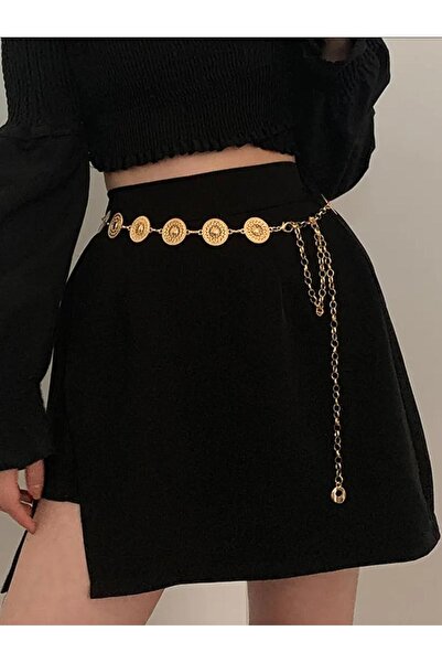 Tudivanyu Aksesuar Geometric Patterned Waist Belt