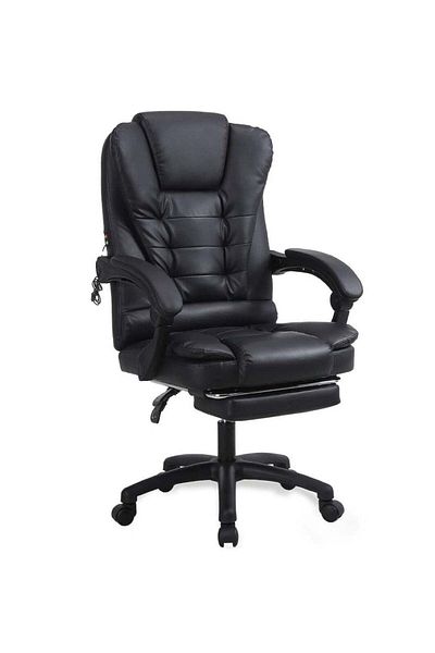 huitich Black Leather Multi-Purpose Chair