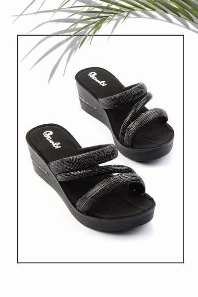 Bambi Black Women's Slippers K04496721187