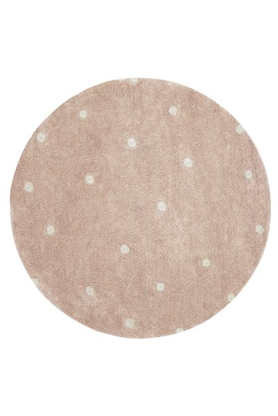 Lorena Canals Round Dot Rose Yuvarlak Halı 140x140 cm