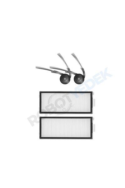 robotyedek Roborock Saros Z70 Compatible Hepa Filter and Side Brush-4 Pieces