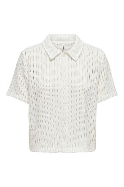 ONLY Onlfreya S/S Polo Cardigan Jrs Women's White Cardigan - 15349327