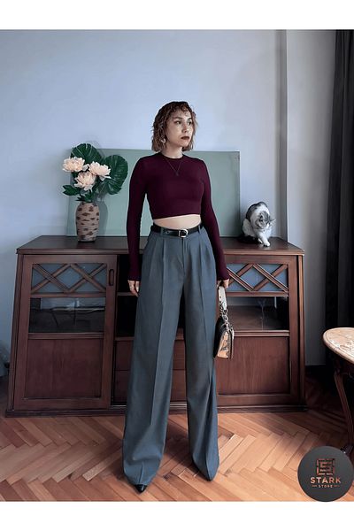 Rift Jeans Elegant Cut Wide Leg High Waist Trousers