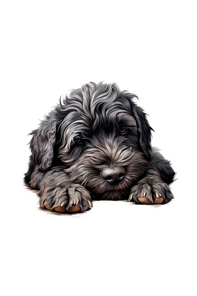 INOVATIX Set de 8 bucăți, autocolant Terrier Negru Rusesc, INOVATIX®. 6 cm