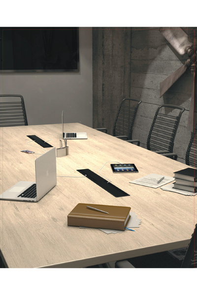 ksidesign Masa Üstü Çift Taraflı Priz Kutusu Alüminyum 16 Modül