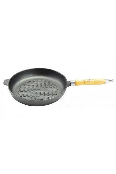 Perfect Home Cast iron frying pan with wooden handle, 24 cm, Perfect Home