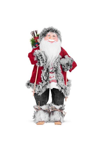 Strend Pro Santa Claus decoration with skis, 46 cm