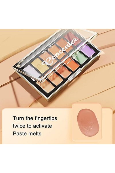 imagic 12-Color Concealer Palette | Professional Creamy Formula for Contouring, Highlighting & Corre