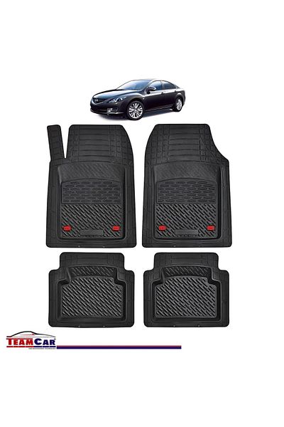 TEAMCAR Covorașe auto tip tavă compatibile cu Mazda 6 III (2012–2023), negre, material durabil