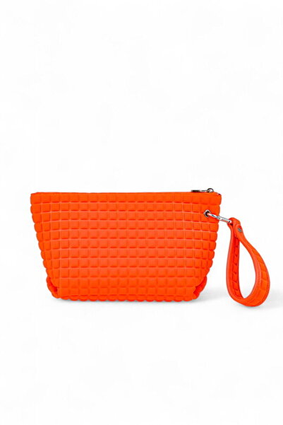 Bilik Deri Scuba Orange Women's Portfolio & Clutch Bag Yeliz