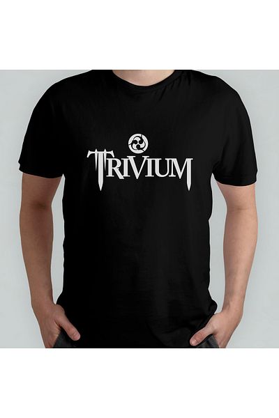 Pixxa Trivium Unisex 100% Cotton Crew Neck T-Shirt Model 2