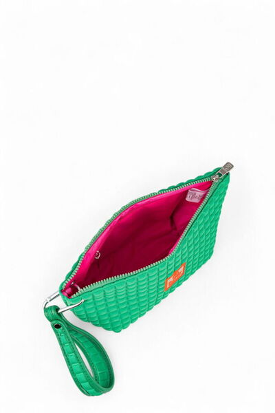 Bilik Deri Scuba Green Women's Portfolio & Clutch Bag Yeliz