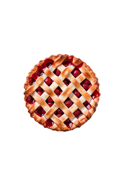 INOVATIX Set de 8 bucăți, autocolant tartă cu cireșe, INOVATIX®. 6 cm